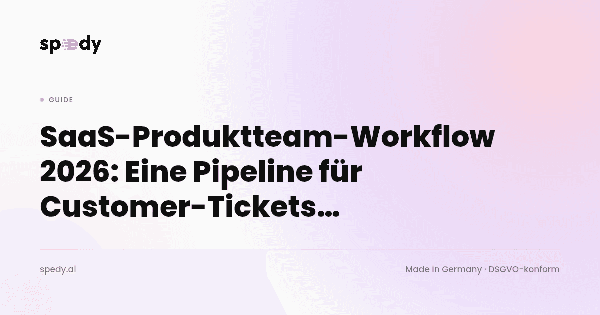 SaaS-Produktteam-Workflow 2026: Eine Pipeline für Customer-Tickets, Roadmap und Backlog